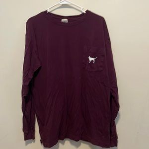 Pink - Long Sleeve -Maroon